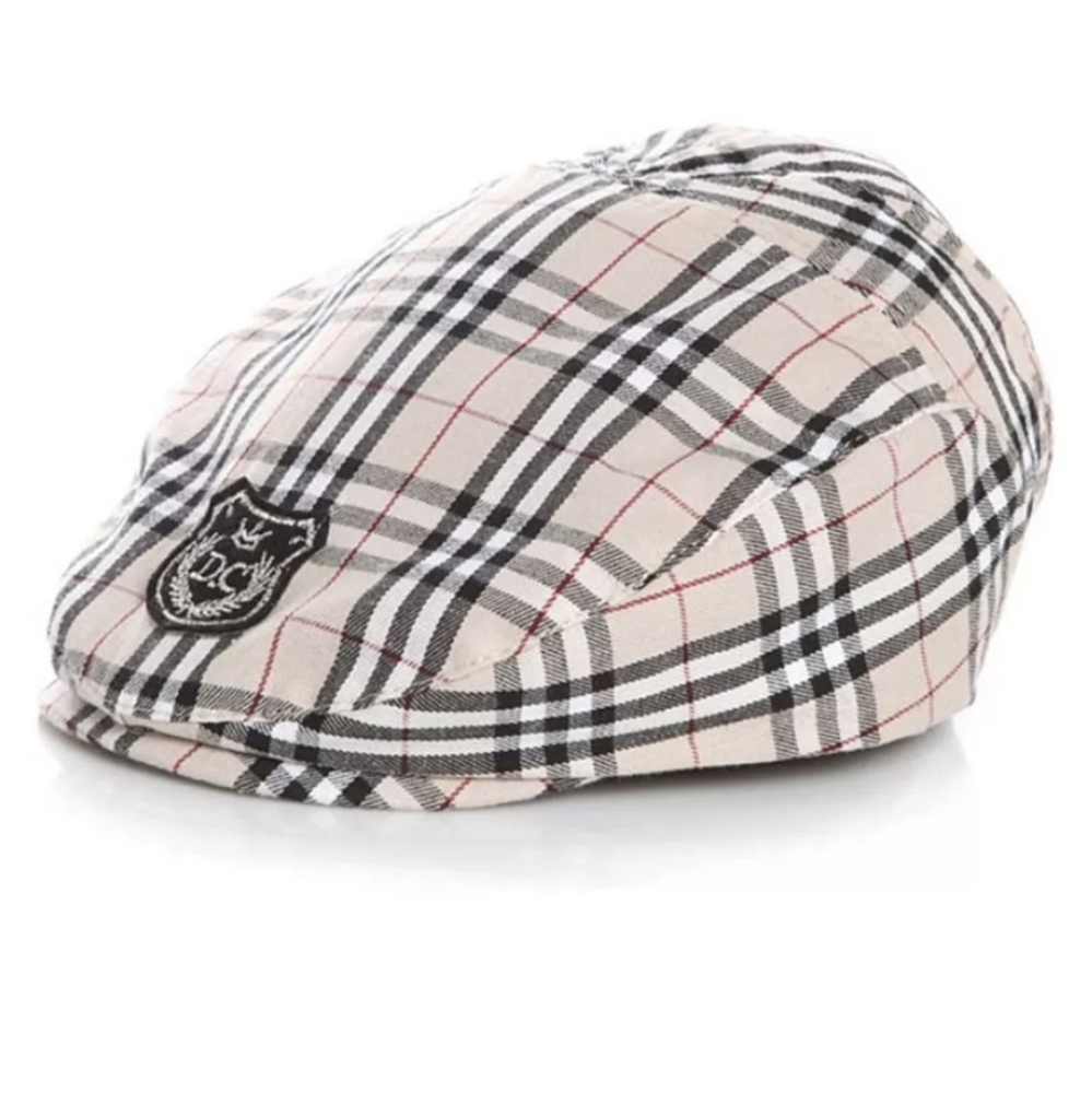 Baby Kid Boys Beret sun cool handsome Cabbie Golf Pageboy Check Hat Cap
